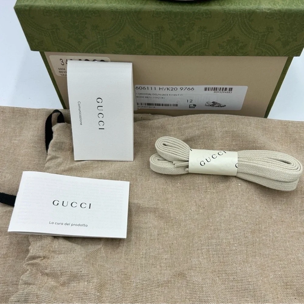Men’s Gucci tennis 1977 low top sneakers size 12 fits 12.5 made in Italy